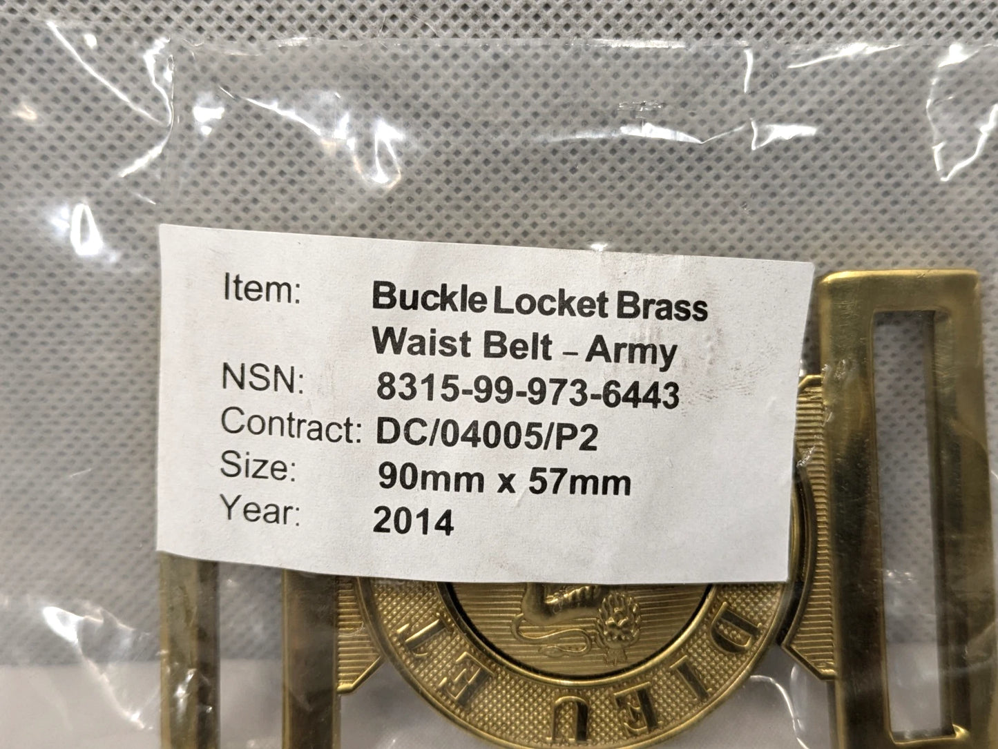 British Army Military Brass Belt Buckle DIEU ET MON DROIT