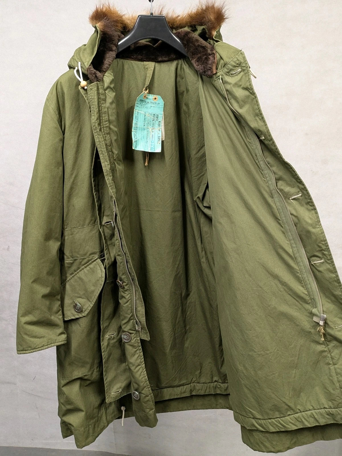 British Army 1951 Pattern Green Ventile Parka Jacket Coat Sealed Pattern - Size 8