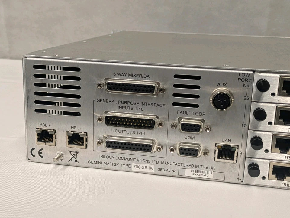 Clearcom Trilogy Gemini 32 Channel Digital Intercom System with Touchscreen