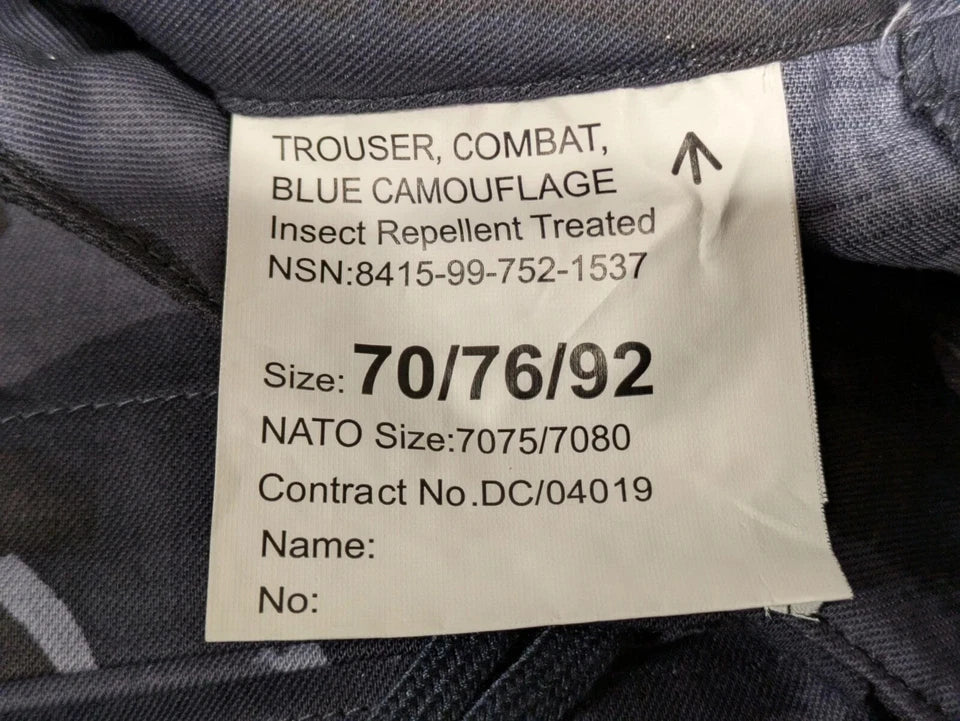 British Army OPFOR Blue DPM Camo Combat Trousers - NEW