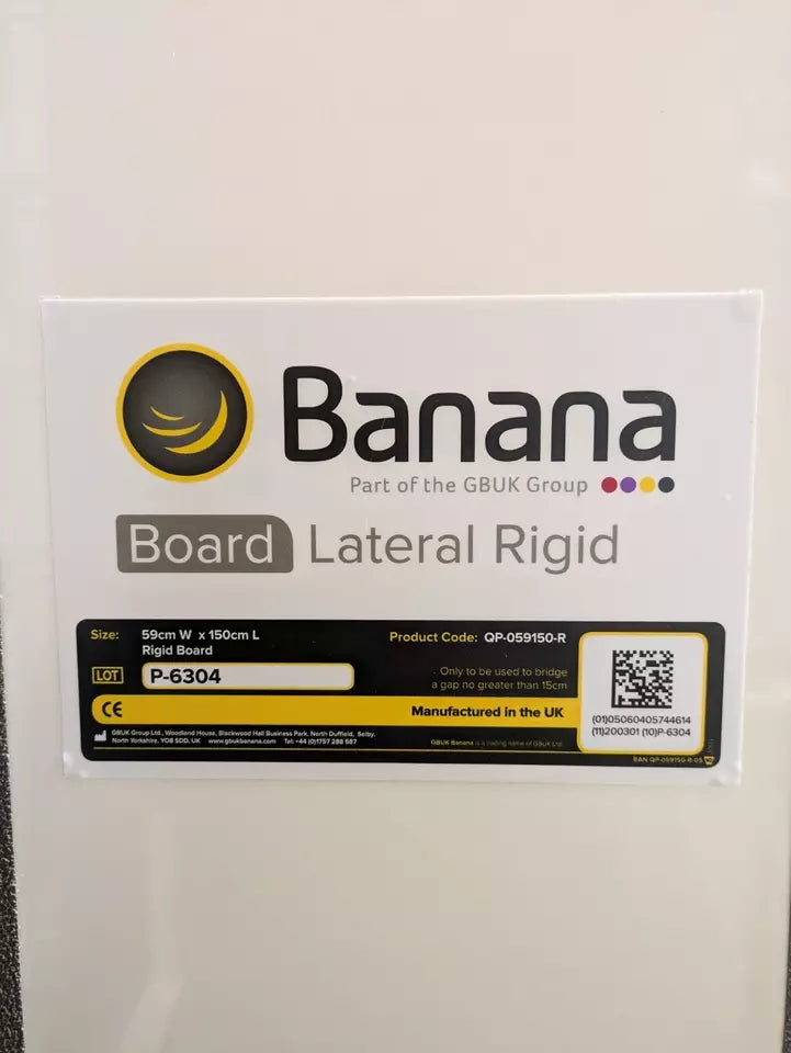 GBUK Banana Lateral Transfer Rigid Slide Board 150cm x 59cm QP-059150-R