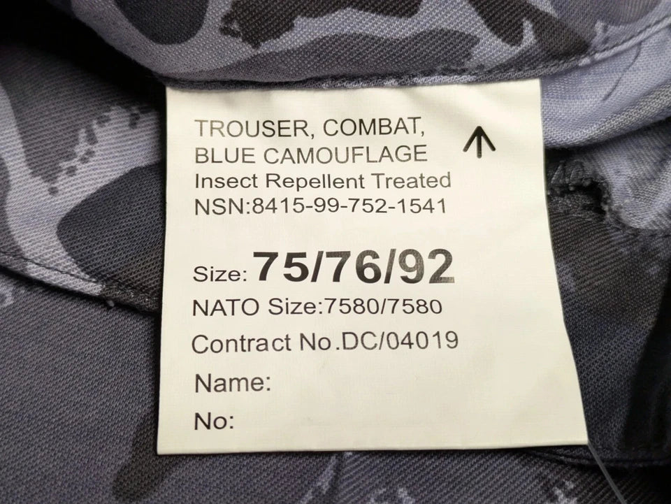 British Army OPFOR Blue DPM Camo Combat Trousers - NEW