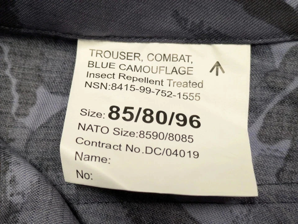 British Army OPFOR Blue DPM Camo Combat Trousers - NEW