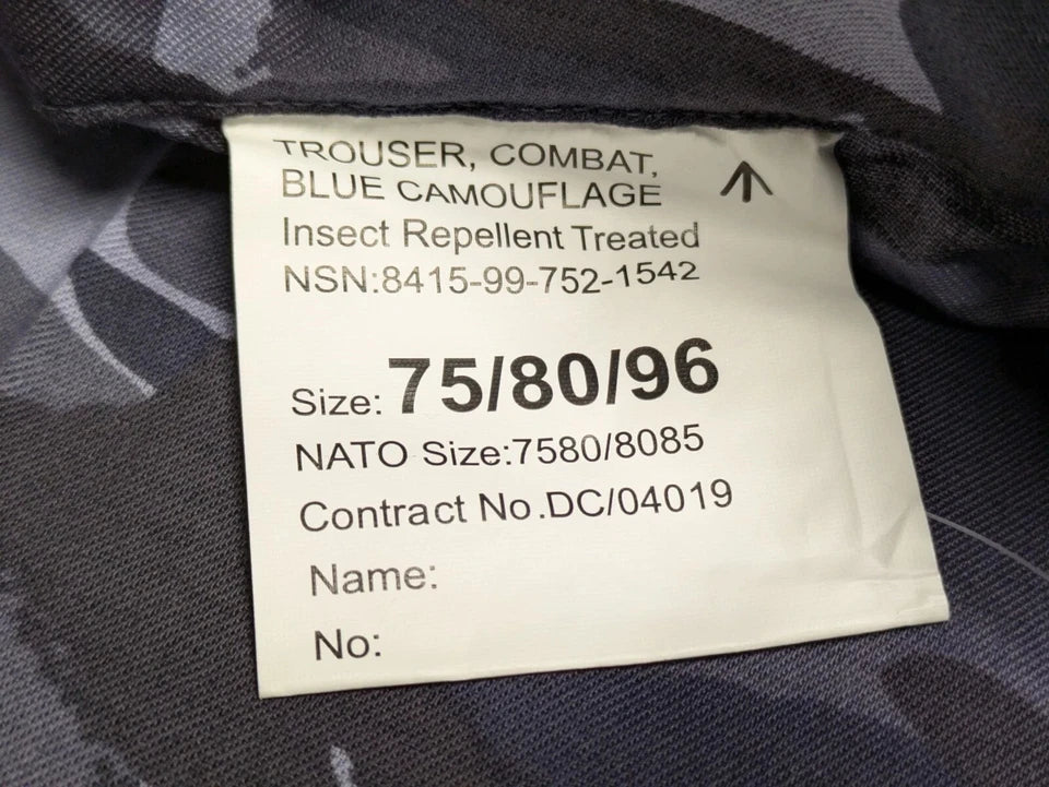 British Army OPFOR Blue DPM Camo Combat Trousers - NEW
