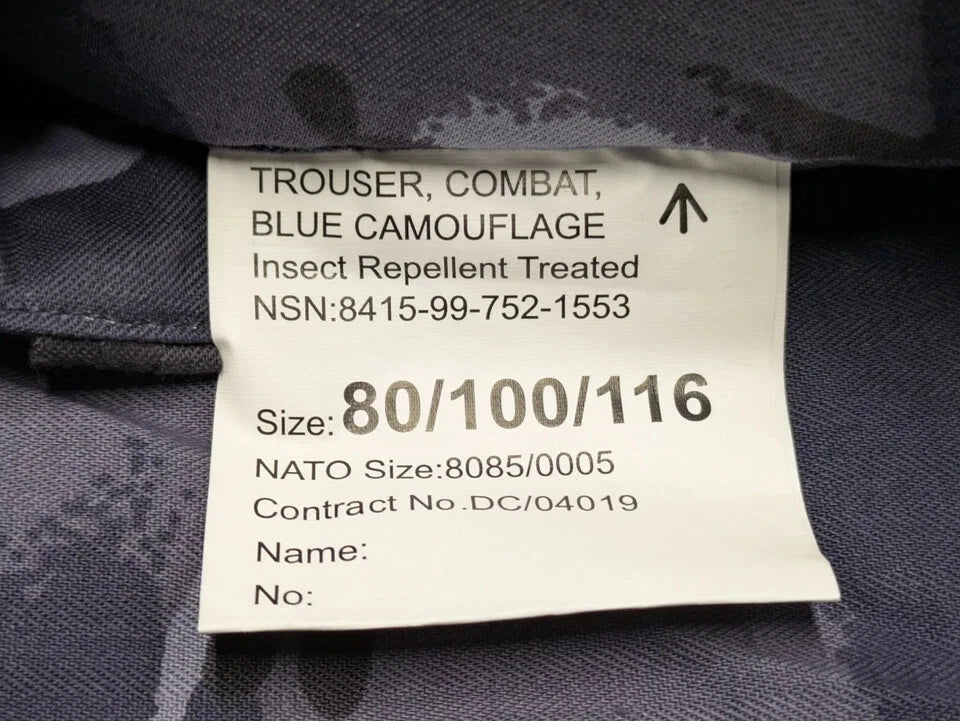 British Army OPFOR Blue DPM Camo Combat Trousers - NEW