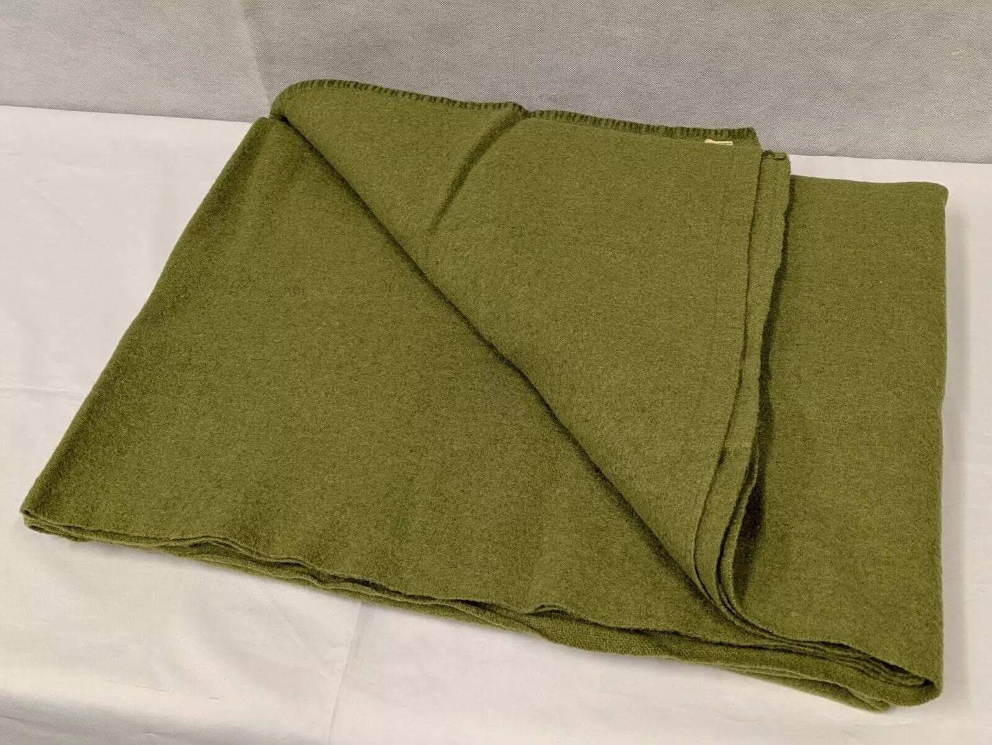 British Army Vintage Wool Thick Woolen Blanket 2.1m x 1.6m - Dated 1974