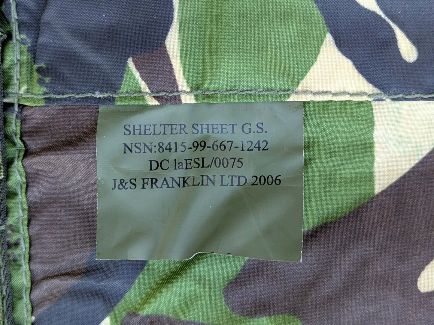 DPM Camo Basha Ground Sheet Waterproof Shelter Cover - NEW