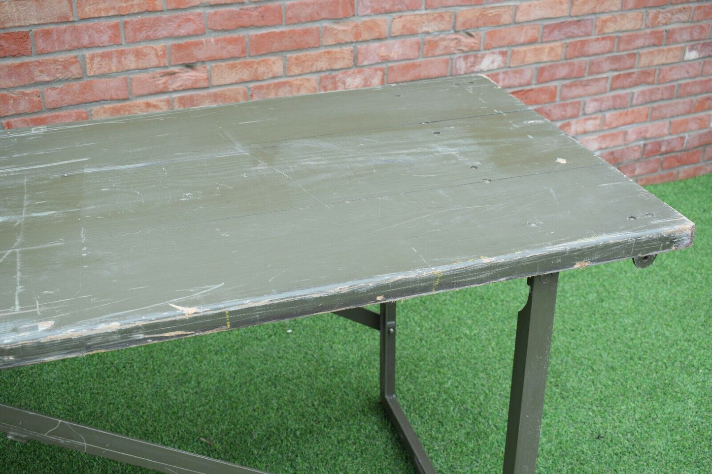 British Army Wooden Trestle Folding Table