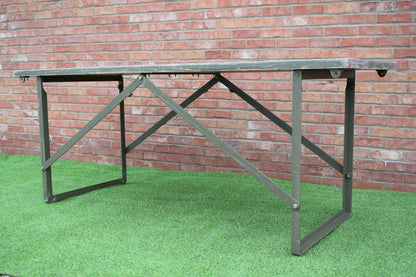 British Army Wooden Trestle Folding Table