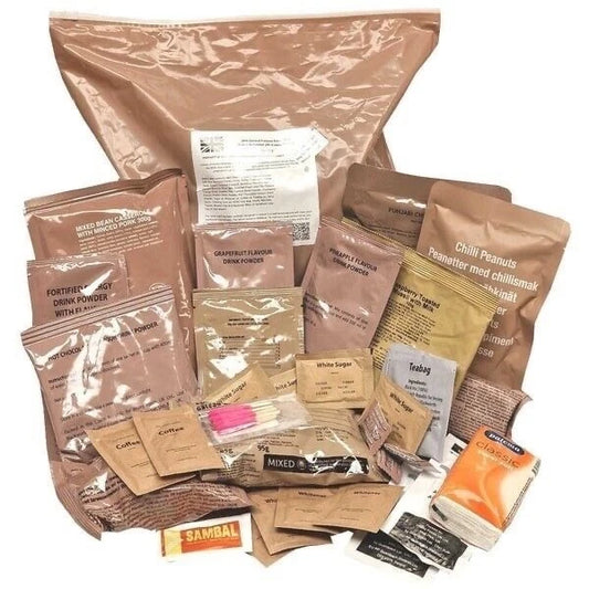 British Army 24 Hour MRE General Purpose Ration Packs - Menu 1-10 - Latest Issue