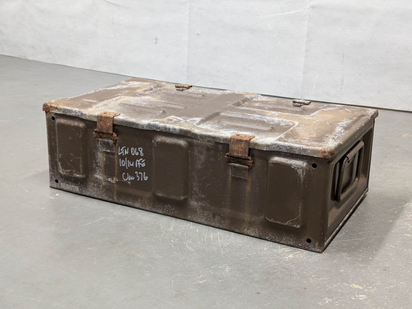 105mm C374 Large Metal Ammo Ammunition Storage Box Can Tin