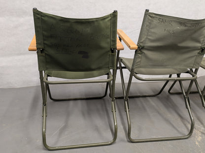 British Army Folding Aluminium Land Rover Canvas Chair