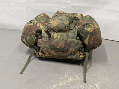 British Army DPM Camo Long Back 100L Bergen Rucksack with Side Pockets