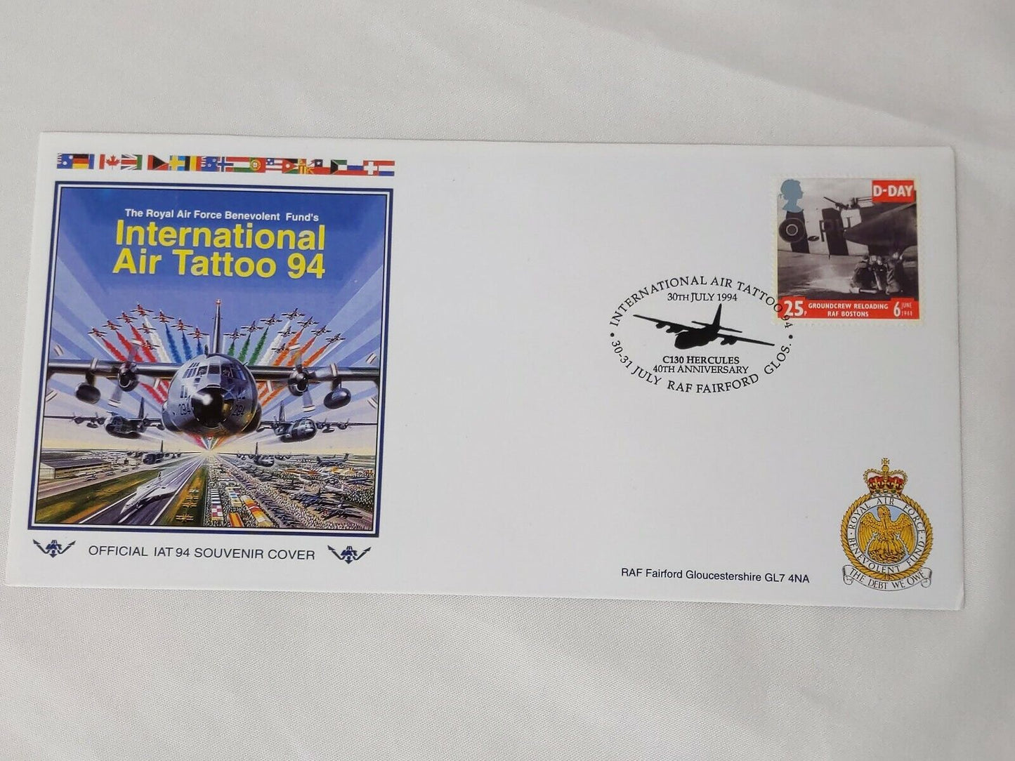 Royal Air Force RAF International Air Tattoo 1994 First Day Cover C130 Hercules