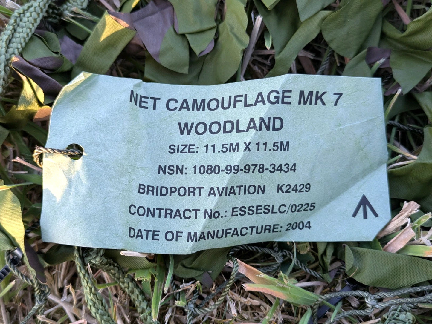 British Army MK7 Woodland Camo Camouflage Netting