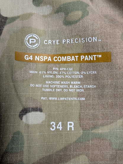 Crye Precision Multicam NSPA G4 Combat Trousers - 34 Regular 34R