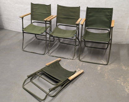 British Army Folding Aluminium Land Rover Canvas Chair