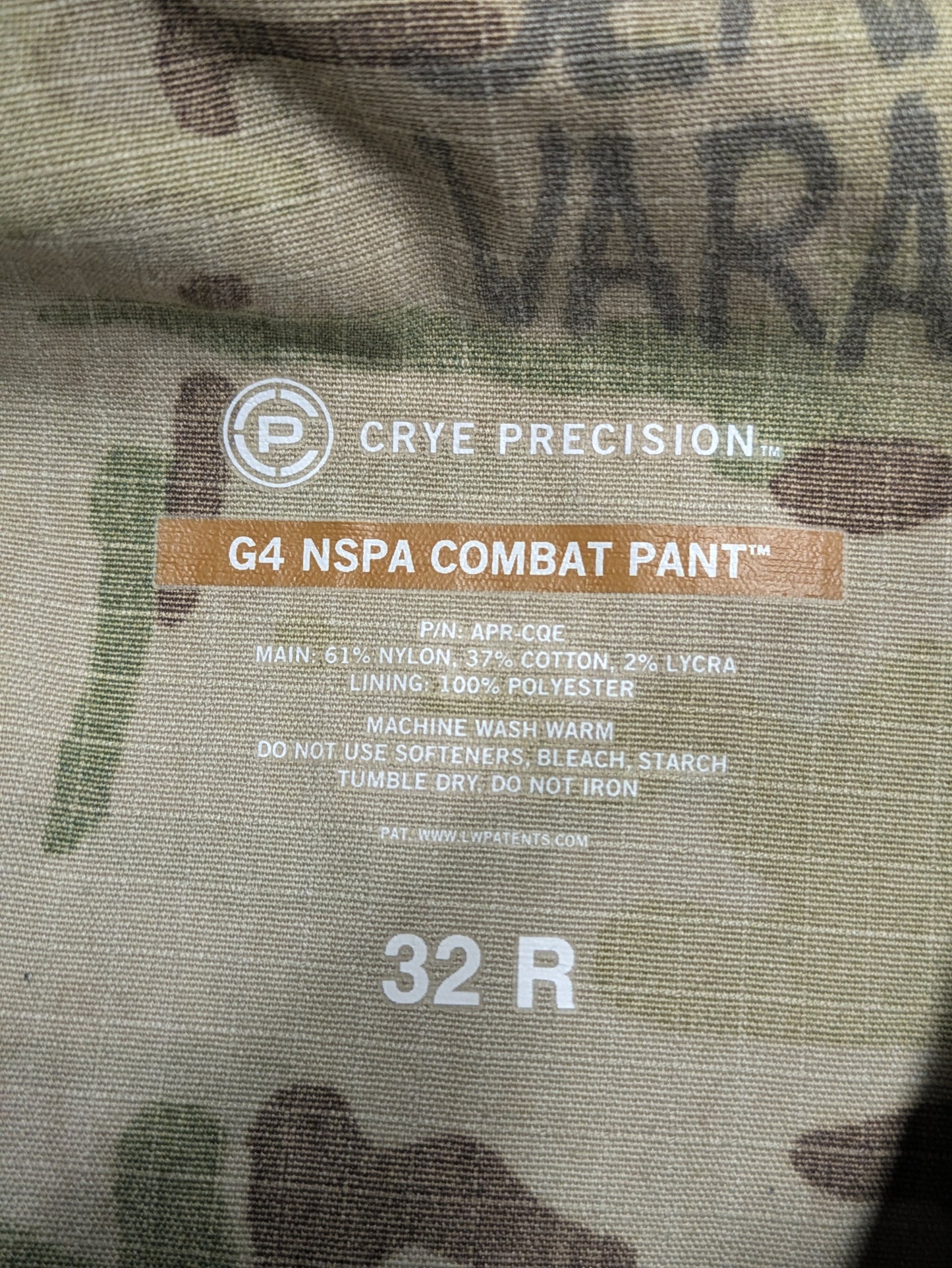 Crye Precision Multicam NSPA G4 Combat Trousers - 32 Regular 32R
