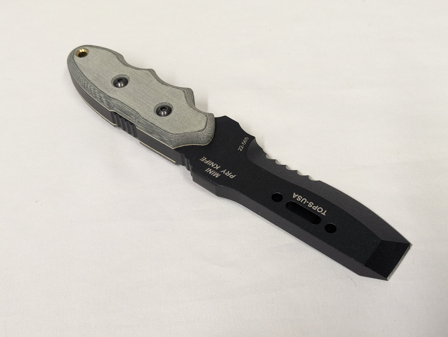 TOPS Knives Mini Pry Knife MPK-01 Emergency and Rescue Fixed Blade with Nylon Sheath