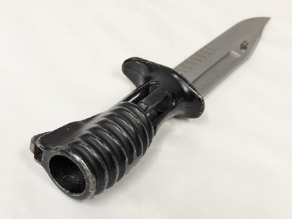 British Army L3A1 Bayonet for SA80 Rifle with Black Plastic Bayonet Frog and MTP PLCE Scabbard