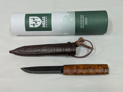 Helle Viking 96 Fixed Blade Hunting Knife with Leather Sheath