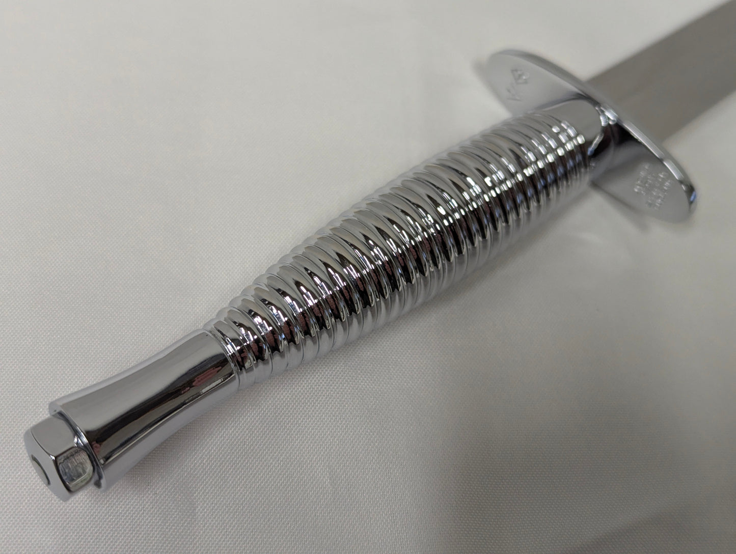 John Nowill & Sons Fairbairn Sykes Chrome Plated Handle 3rd Pattern Commando Knife with Gift Box