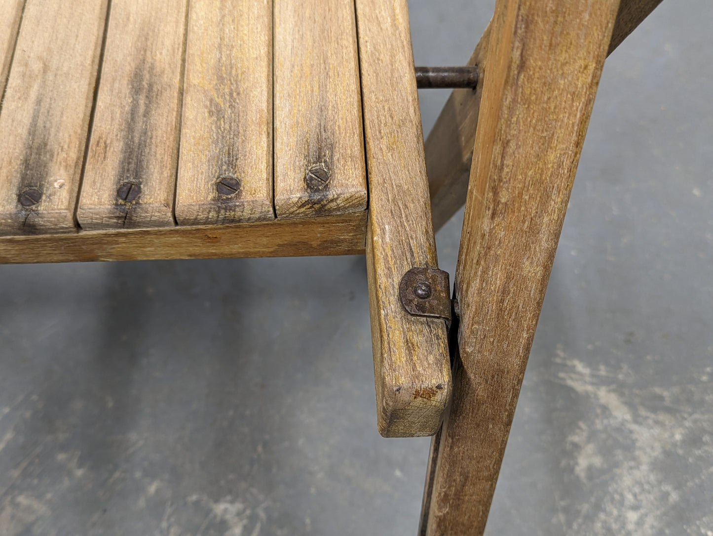 British Army Vintage War Department Folding Wooden Chair