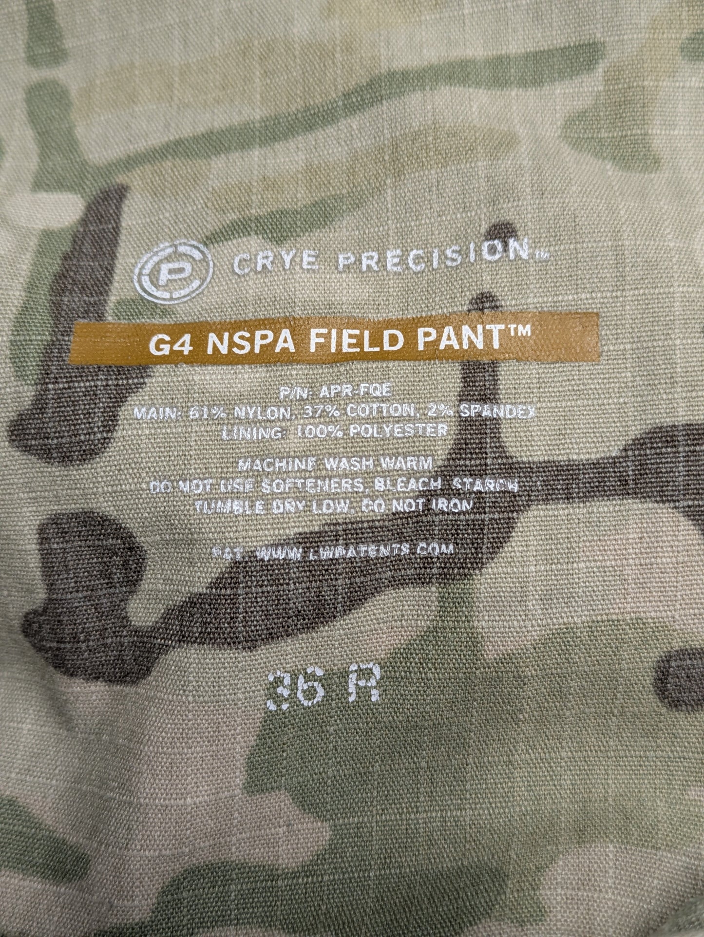 Crye Precision Multicam NSPA G4 Field Trousers - 36 Regular 36R