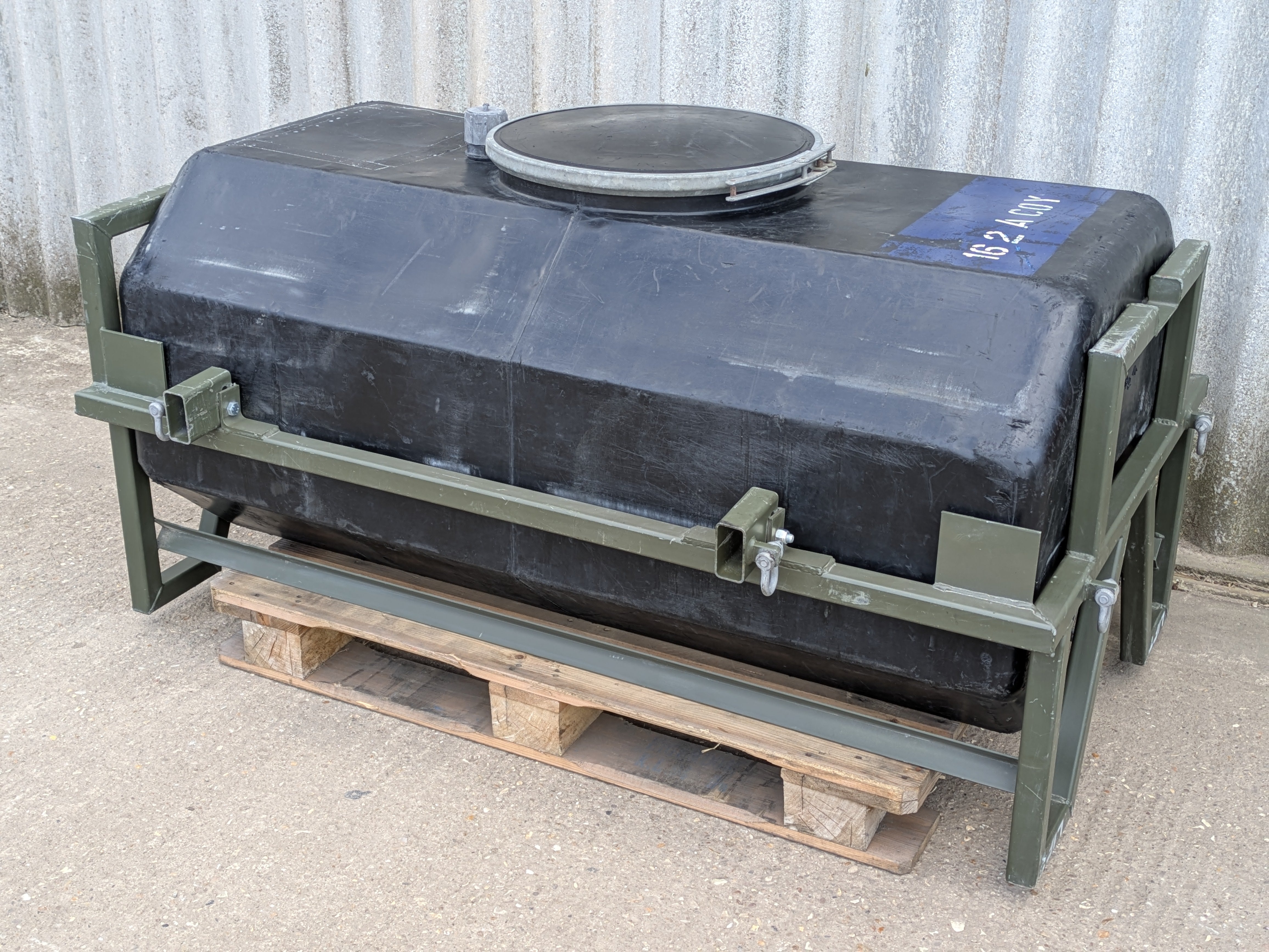 680l O2 Tank British Army 680L Large Water Bowser Tank Sankey Trailer Land Rover ...
