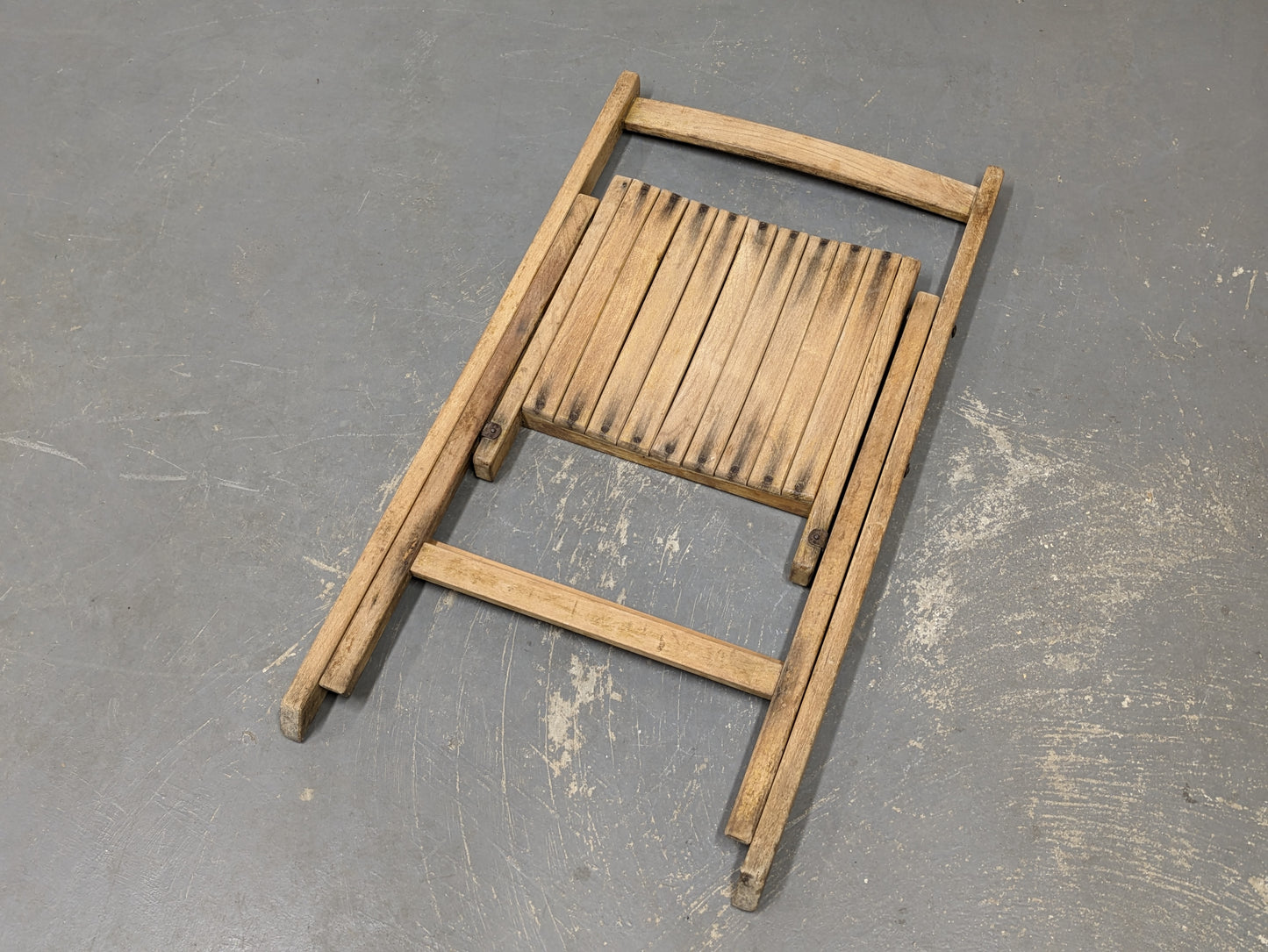 British Army Vintage War Department Folding Wooden Chair