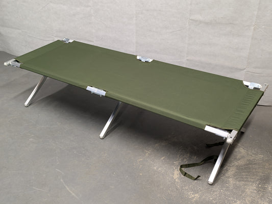 British Army Folding Aluminium Cot Camp Bed - NEW