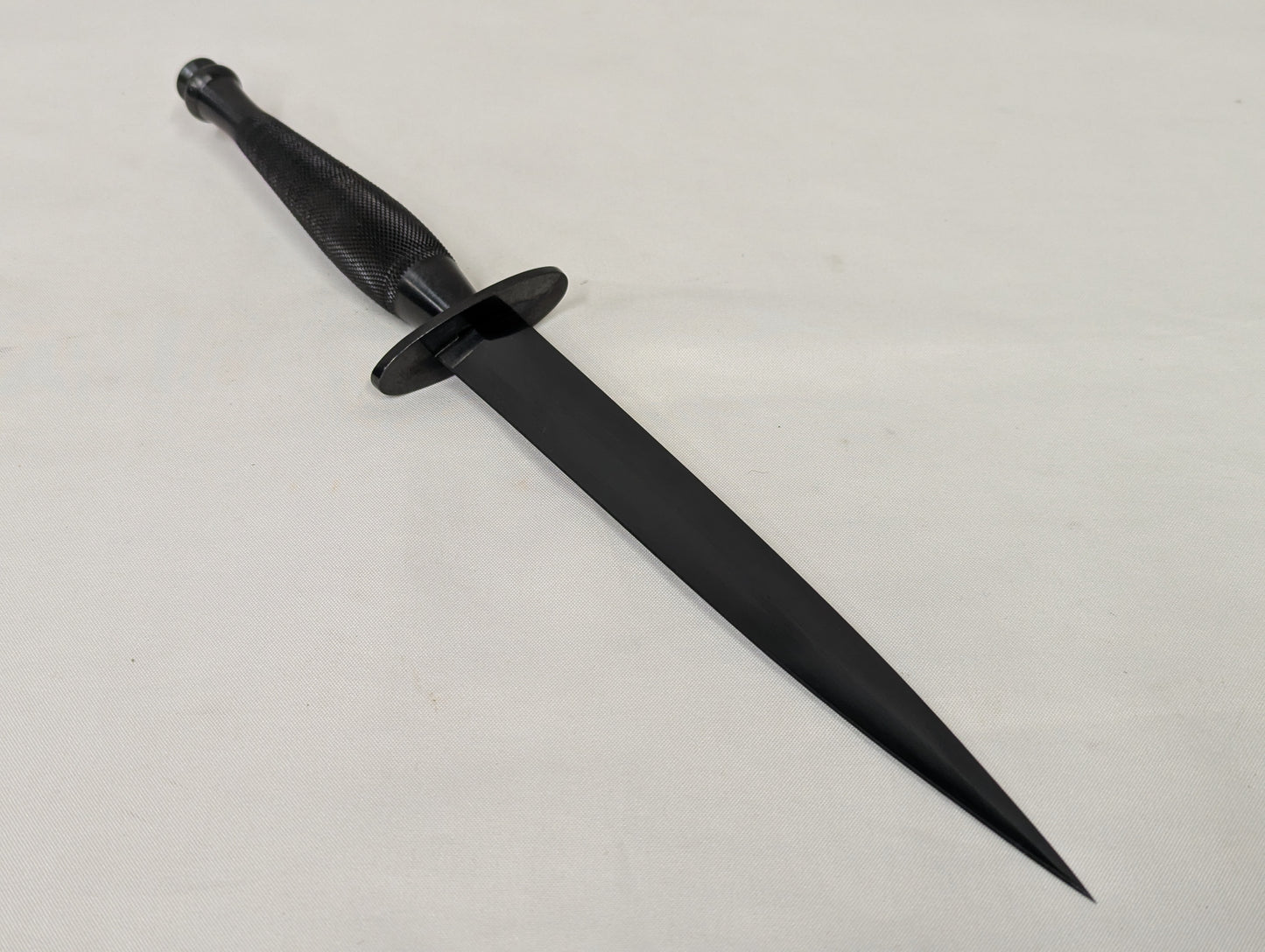 John Nowill & Sons Fairbairn Sykes Black Commando Knife 2nd Pattern with Leg Sheath