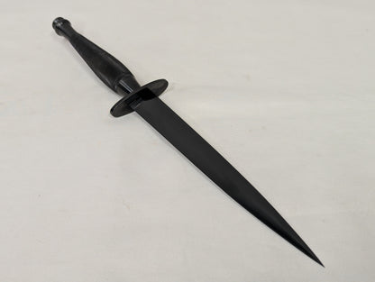 John Nowill & Sons Fairbairn Sykes Black Commando Knife 2nd Pattern with Leg Sheath