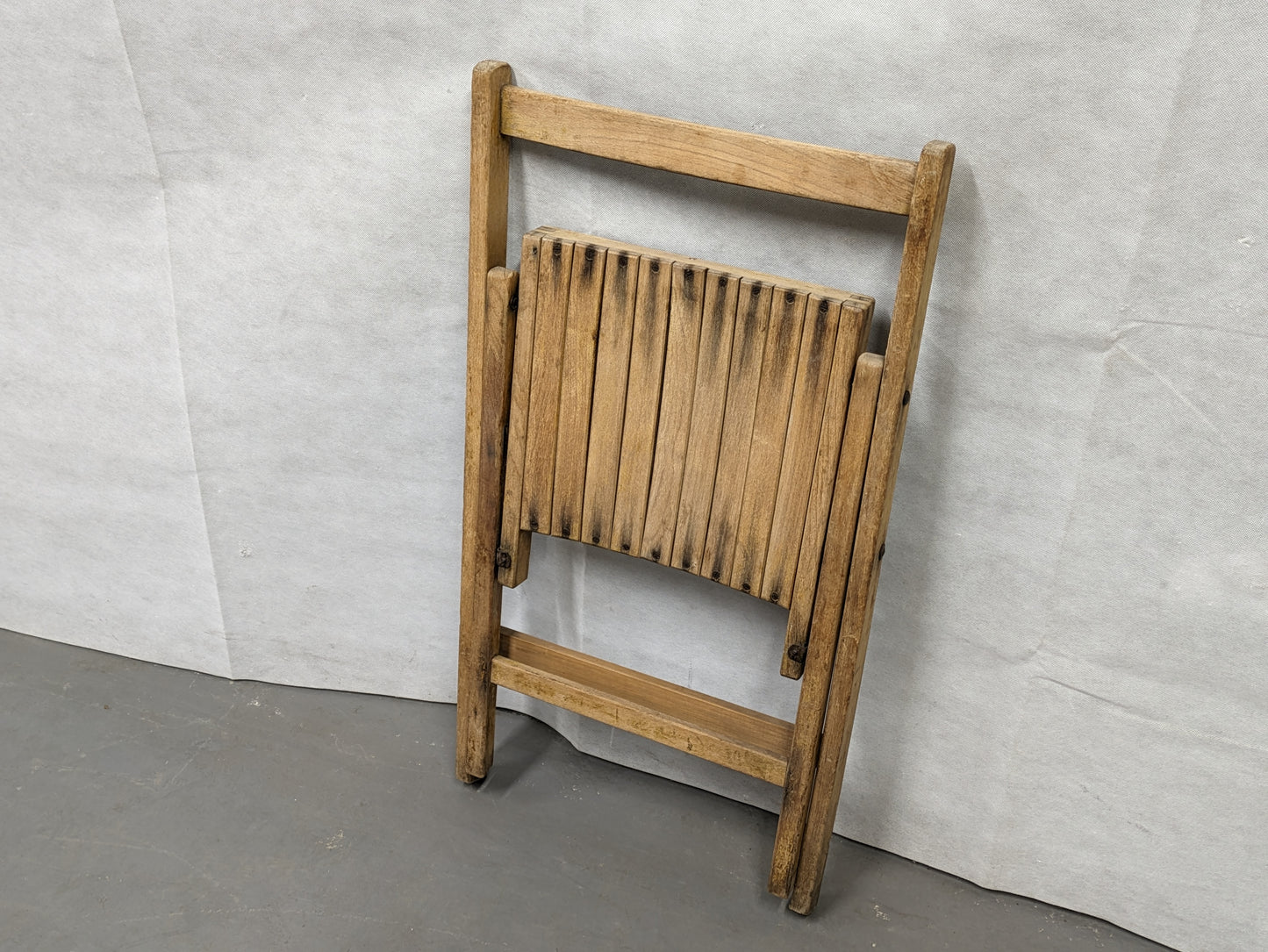 British Army Vintage War Department Folding Wooden Chair