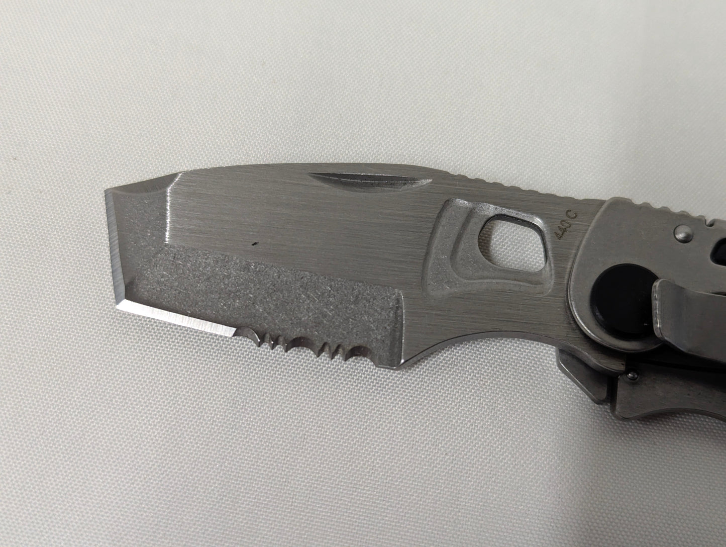 Walther CFK Chisel Frame Folding Lock Combo Blade Utility Knife with Pouch
