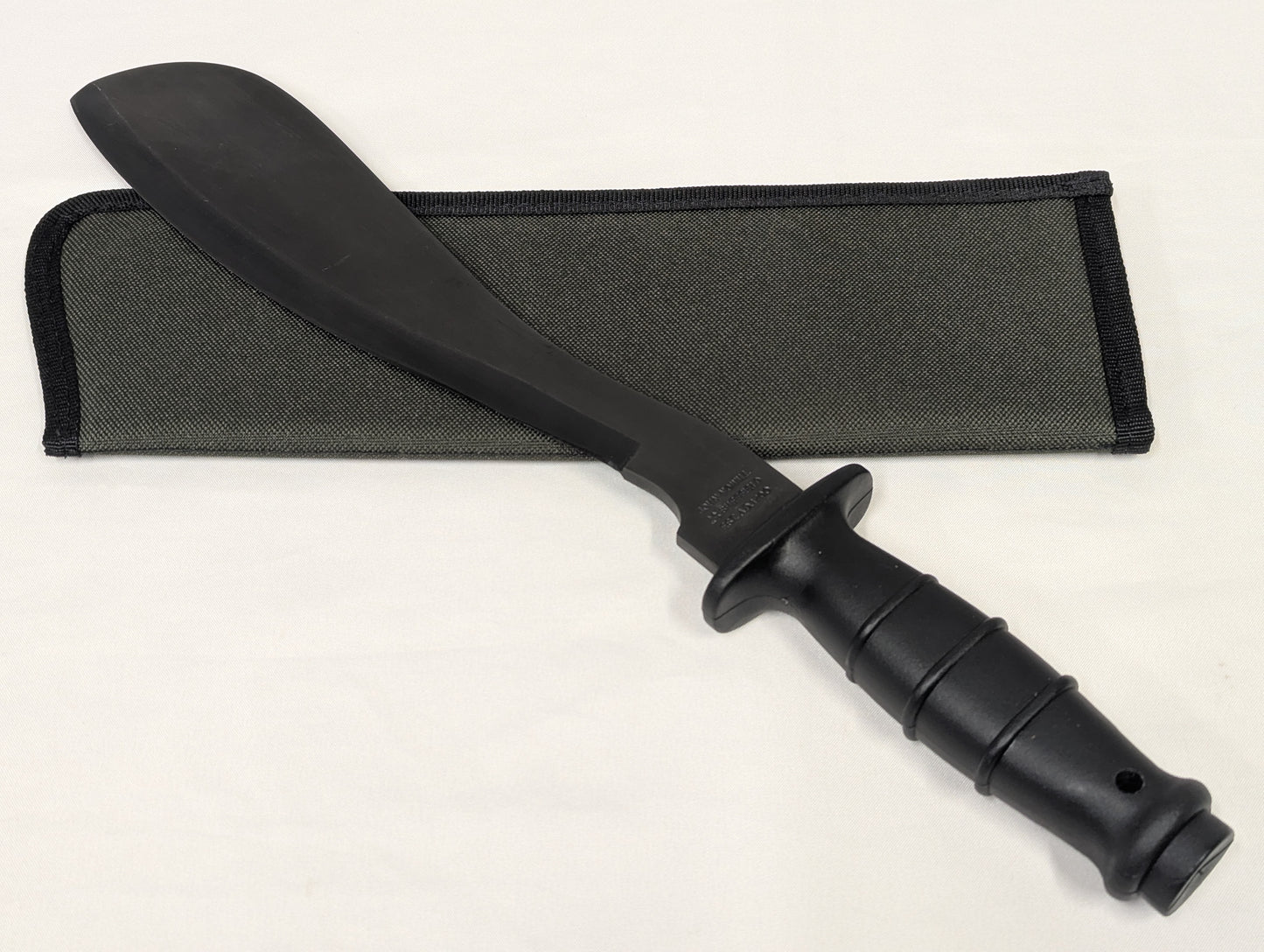 John Nowill & Sons Black Carbon Steel Jungle Knife Machete with Sheath