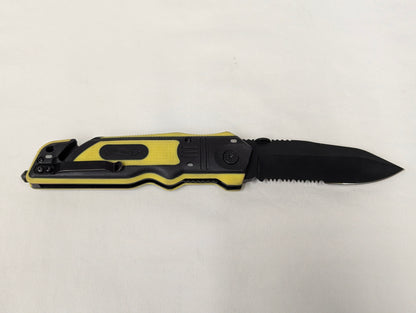 Walther ERK Folding Lock Combo Blade Emergency Rescue Knife with Pouch