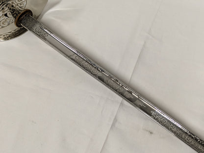 British 1897 Pattern Royal Engineers Officers Sword -  R Groves 96