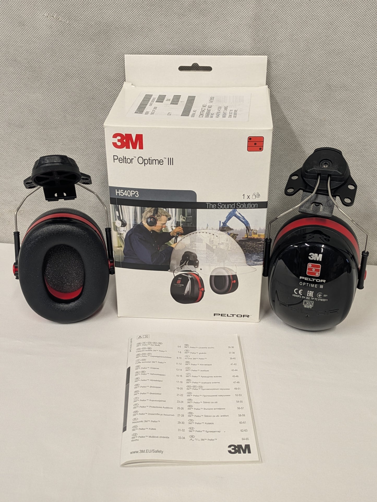 3M H540P3 Peltor Optime III Helmet Mounted Ear Defenders