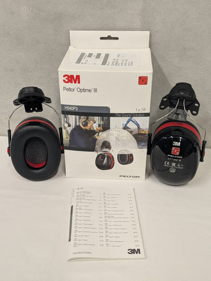 3M H540P3 Peltor Optime III Helmet Mounted Ear Defenders