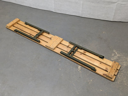 British Army Wooden Trestle Folding Bench