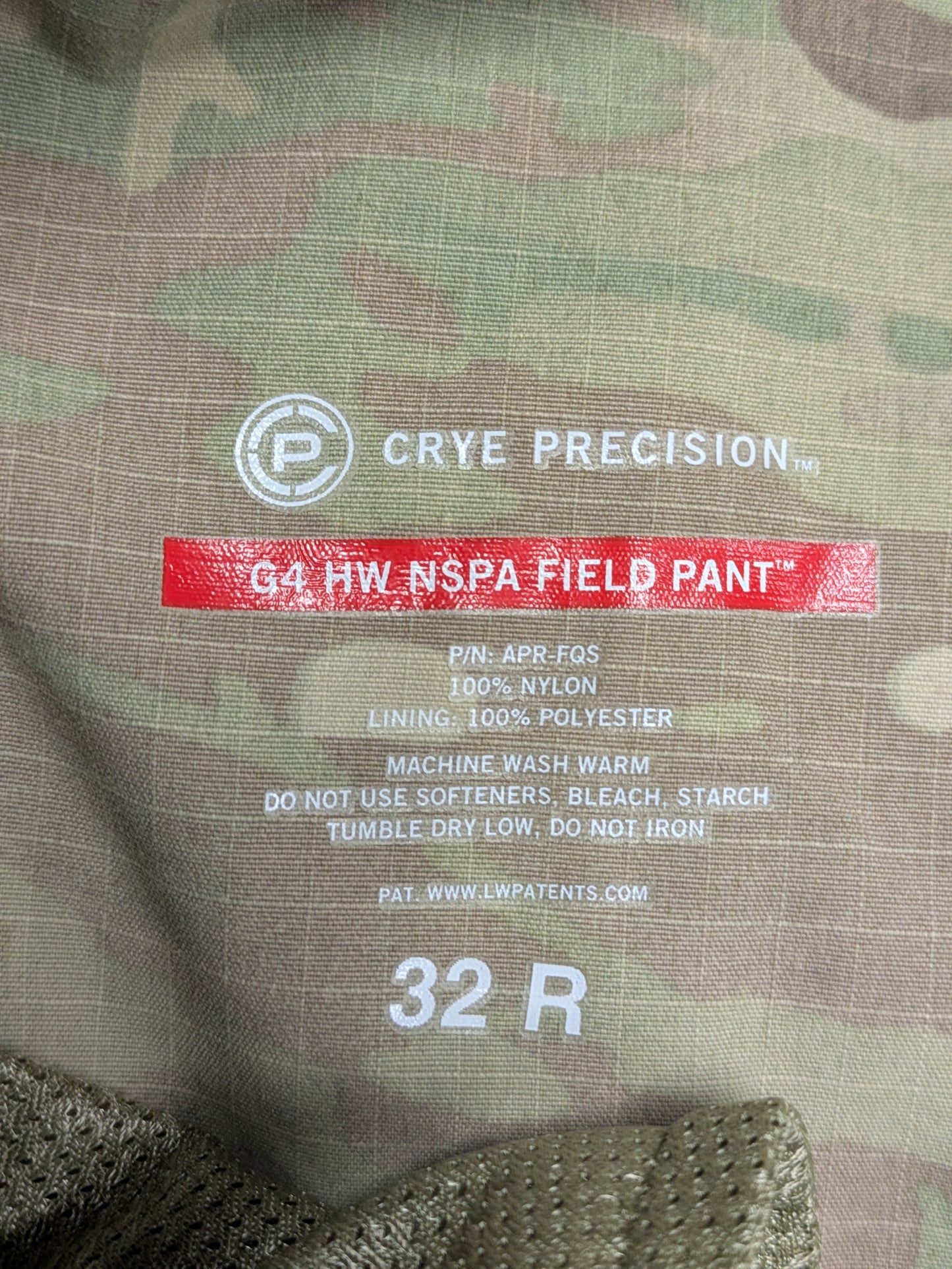 Crye Precision Multicam NSPA G4 Hot Weather Field Trousers - 32 Regular 32R