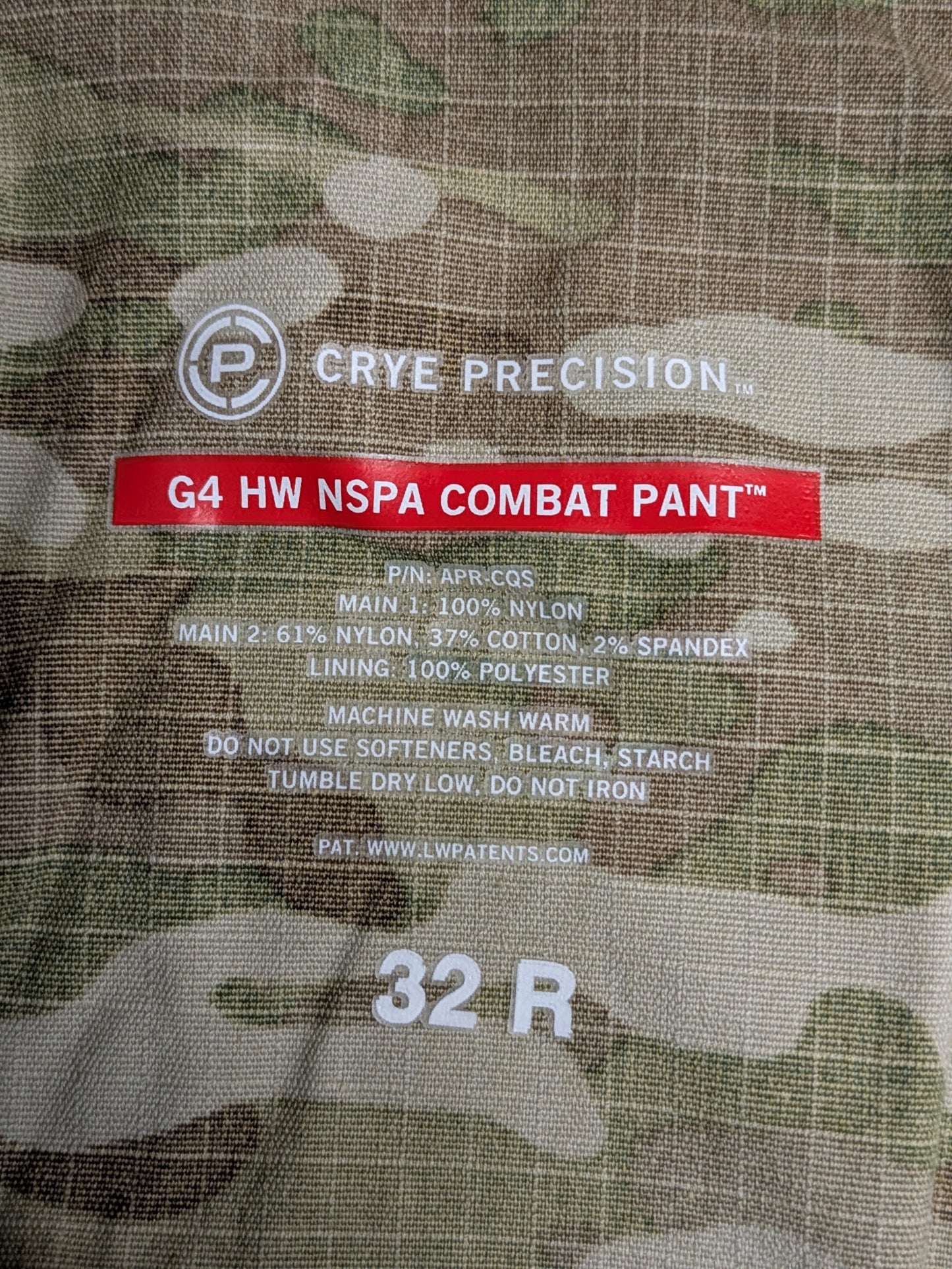 Crye Precision Multicam NSPA G4 Hot Weather Combat Trousers - 32 Regular 32R - NEW