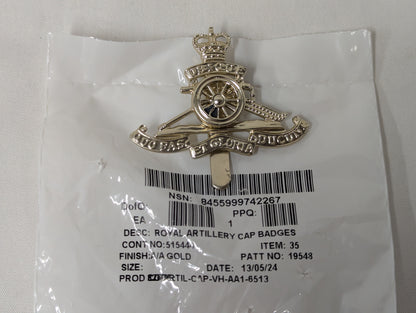 Royal Artillery Queens Crown Cap Badge - Small