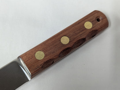 2 Piece Yachtsmans Set Wooden Handle Knife with Marline Spike and Sheath