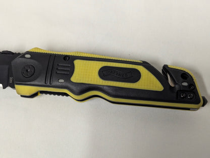 Walther ERK Folding Lock Combo Blade Emergency Rescue Knife with Pouch
