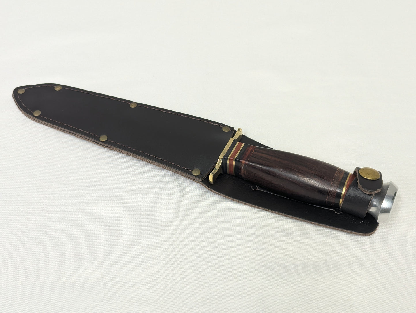 John Nowill & Sons Rosewood Handle Stiletto Commando Knife with Sheath