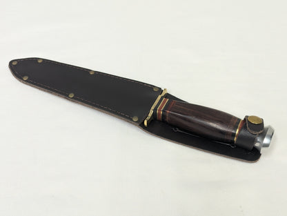 John Nowill & Sons Rosewood Handle Stiletto Commando Knife with Sheath