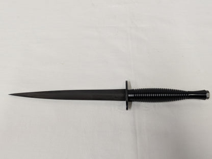 John Nowill & Sons Fairbairn Sykes Black Commando Knife 3rd Pattern with Leg Sheath