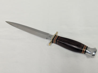 John Nowill & Sons Rosewood Handle Stiletto Commando Knife with Sheath
